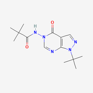 molecular formula C14H21N5O2 B2993897 N-(1-(叔丁基)-4-氧代-1H-吡唑并[3,4-d]嘧啶-5(4H)-基)叔丁酰胺 CAS No. 919854-79-8