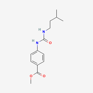 molecular formula C14H20N2O3 B2993900 4-[{[(3-甲基丁基)氨基羰基]氨基}苯甲酸甲酯 CAS No. 1216656-69-7