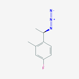 molecular formula C9H10FN3 B2993903 1-[(1R)-1-叠氮乙基]-4-氟-2-甲基苯 CAS No. 2126143-82-4