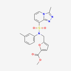 molecular formula C21H20N4O5S B2993907 5-((3-甲基-N-(间甲苯基)-[1,2,4]三唑并[4,3-a]吡啶-8-磺酰胺)甲基)呋喃-2-甲酸甲酯 CAS No. 1251621-93-8