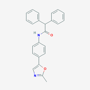 molecular formula C24H20N2O2 B299391 N-[4-(2-methyl-1,3-oxazol-5-yl)phenyl]-2,2-diphenylacetamide 