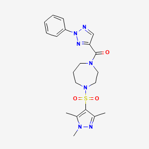 (2-phenyl-2H-1,2,3-triazol-4-yl)(4-((1,3,5-trimethyl-1H-pyrazol-4-yl)sulfonyl)-1,4-diazepan-1-yl)methanone