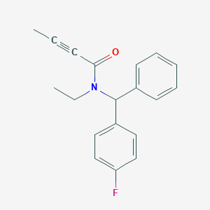 N-Ethyl-N-[(4-fluorophenyl)-phenylmethyl]but-2-ynamide