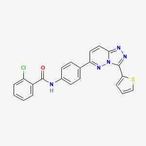 2-chloro-N-(4-(3-(thiophen-2-yl)-[1,2,4]triazolo[4,3-b]pyridazin-6-yl)phenyl)benzamide