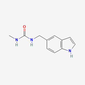 molecular formula C11H13N3O B2993917 1-(1H-indol-5-ylmethyl)-3-methylurea CAS No. 1822673-52-8