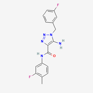 molecular formula C17H15F2N5O B2993921 5-氨基-1-(3-氟苄基)-N-(3-氟-4-甲基苯基)-1H-1,2,3-三唑-4-甲酰胺 CAS No. 901873-27-6