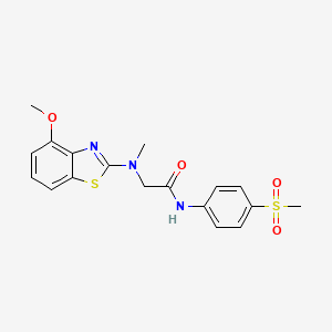 2-((4-methoxybenzo[d]thiazol-2-yl)(methyl)amino)-N-(4-(methylsulfonyl)phenyl)acetamide