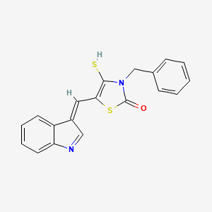 (Z)-5-((1H-indol-3-yl)methylene)-3-benzyl-4-thioxothiazolidin-2-one