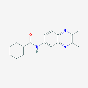 molecular formula C17H21N3O B299393 N-(2,3-dimethyl-6-quinoxalinyl)cyclohexanecarboxamide 