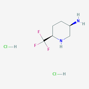 (3R,6R)-6-(Trifluoromethyl)piperidin-3-amine;dihydrochloride