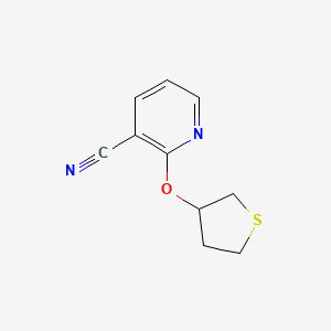 molecular formula C10H10N2OS B2993937 2-(硫代环氧丙基)吡啶-3-甲腈 CAS No. 2167151-38-2
