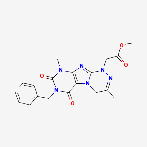 molecular formula C19H20N6O4 B2993940 methyl 2-(7-benzyl-3,9-dimethyl-6,8-dioxo-4H-purino[8,7-c][1,2,4]triazin-1-yl)acetate CAS No. 923147-22-2