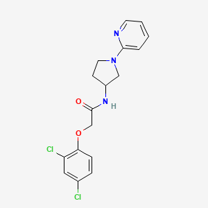 molecular formula C17H17Cl2N3O2 B2993947 2-(2,4-dichlorophenoxy)-N-(1-(pyridin-2-yl)pyrrolidin-3-yl)acetamide CAS No. 1788677-45-1