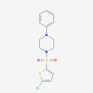 molecular formula C14H15ClN2O2S2 B299395 5-Chloro-2-[(4-phenylpiperazinyl)sulfonyl]thiophene 