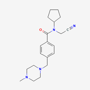 N-(Cyanomethyl)-N-cyclopentyl-4-[(4-methylpiperazin-1-YL)methyl]benzamide