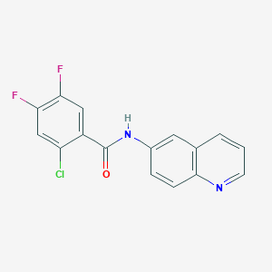 molecular formula C16H9ClF2N2O B299396 2-chloro-4,5-difluoro-N-(6-quinolinyl)benzamide 