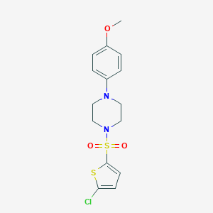 molecular formula C15H17ClN2O3S2 B299397 5-Chloro-2-{[4-(4-methoxyphenyl)piperazinyl]sulfonyl}thiophene 