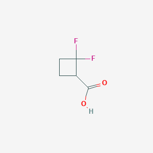 molecular formula C5H6F2O2 B2993970 2,2-Difluorocyclobutanecarboxylic acid CAS No. 1150518-74-3