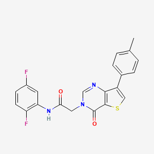 molecular formula C21H15F2N3O2S B2993978 N-(2,5-二氟苯基)-2-[7-(4-甲苯基)-4-氧代噻吩并[3,2-d]嘧啶-3(4H)-基]乙酰胺 CAS No. 1207029-95-5