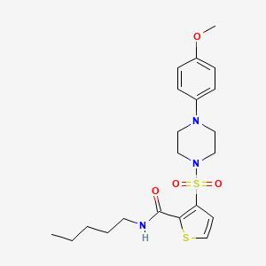 3-{[4-(4-methoxyphenyl)piperazin-1-yl]sulfonyl}-N-pentylthiophene-2-carboxamide