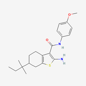 2-Amino-N-(4-methoxyphenyl)-6-tert-pentyl-4,5,6,7-tetrahydrobenzo[b]thiophene-3-carboxamide