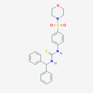 molecular formula C24H25N3O3S2 B299401 N-benzhydryl-N'-[4-(4-morpholinylsulfonyl)phenyl]thiourea 