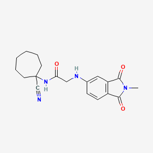 N-(1-cyanocycloheptyl)-2-[(2-methyl-1,3-dioxo-2,3-dihydro-1H-isoindol-5-yl)amino]acetamide