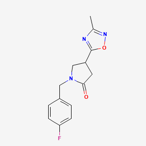 1-(4-Fluorobenzyl)-4-(3-methyl-1,2,4-oxadiazol-5-yl)pyrrolidin-2-one