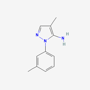 molecular formula C11H13N3 B2994026 4-Methyl-1-(3-methylphenyl)-1H-pyrazol-5-amine CAS No. 1448854-84-9