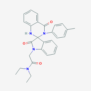 molecular formula C28H28N4O3 B299403 N,N-diethyl-2-[3'-(4-methylphenyl)-2,4'(1'H)-dioxo-2,2',3,3'-tetrahydrospiro(1H-indole-3,2'-quinazoline)-1-yl]acetamide 