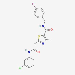 2-[2-(3-chloroanilino)-2-oxoethyl]-N~5~-(4-fluorobenzyl)-4-methyl-1,3-thiazole-5-carboxamide