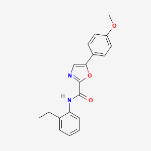 molecular formula C19H18N2O3 B2994037 N-(2-ethylphenyl)-5-(4-methoxyphenyl)oxazole-2-carboxamide CAS No. 955914-02-0