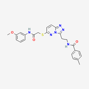 N-(2-(6-((2-((3-methoxyphenyl)amino)-2-oxoethyl)thio)-[1,2,4]triazolo[4,3-b]pyridazin-3-yl)ethyl)-4-methylbenzamide