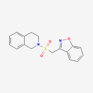 molecular formula C17H16N2O3S B2994049 3-(((3,4-二氢异喹啉-2(1H)-基)磺酰基)甲基)苯并[d]异恶唑 CAS No. 1797696-79-7