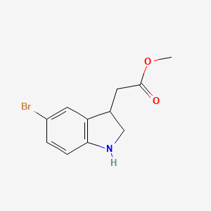 molecular formula C11H12BrNO2 B2994059 2-(5-溴-2,3-二氢-1H-吲哚-3-基)乙酸甲酯 CAS No. 1889731-24-1
