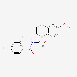 molecular formula C19H19F2NO3 B2994061 2,4-二氟-N-（（1-羟基-6-甲氧基-1,2,3,4-四氢萘-1-基）甲基）苯甲酰胺 CAS No. 2034411-99-7