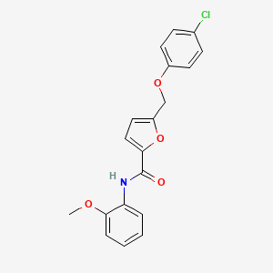 molecular formula C19H16ClNO4 B2994068 5-((4-氯苯氧基)甲基)-N-(2-甲氧苯基)呋喃-2-甲酰胺 CAS No. 890609-45-7