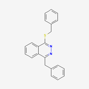 molecular formula C22H18N2S B2994080 1-Benzyl-4-(benzylsulfanyl)phthalazine CAS No. 338404-39-0