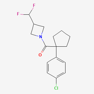 molecular formula C16H18ClF2NO B2994082 (1-(4-Chlorophenyl)cyclopentyl)(3-(difluoromethyl)azetidin-1-yl)methanone CAS No. 2320147-05-3