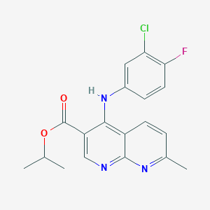 molecular formula C19H17ClFN3O2 B2994085 1-{4-[(4-Benzylpiperazin-1-yl)carbonyl]benzyl}-4-methyl-1,4-dihydroquinoxaline-2,3-dione CAS No. 1251688-62-6