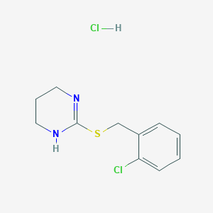 molecular formula C11H14Cl2N2S B2994090 2-[(2-Chlorobenzyl)thio]-1,4,5,6-tetrahydropyrimidine hydrochloride CAS No. 95373-40-3