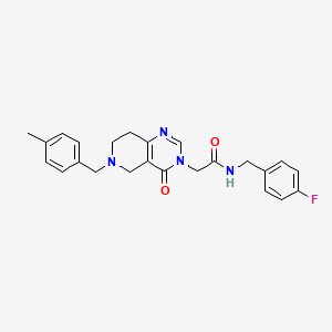 molecular formula C24H25FN4O2 B2994095 N-(4-fluorobenzyl)-2-(6-(4-methylbenzyl)-4-oxo-5,6,7,8-tetrahydropyrido[4,3-d]pyrimidin-3(4H)-yl)acetamide CAS No. 1251670-43-5