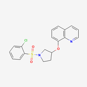 8-((1-((2-Chlorophenyl)sulfonyl)pyrrolidin-3-yl)oxy)quinoline