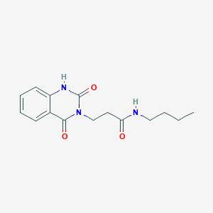 molecular formula C15H19N3O3 B2994100 N-丁基-3-(2,4-二氧代-1H-喹唑啉-3-基)丙酰胺 CAS No. 688773-77-5
