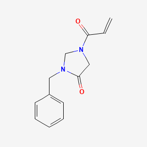 molecular formula C13H14N2O2 B2994125 3-Benzyl-1-prop-2-enoylimidazolidin-4-one CAS No. 2176843-57-3