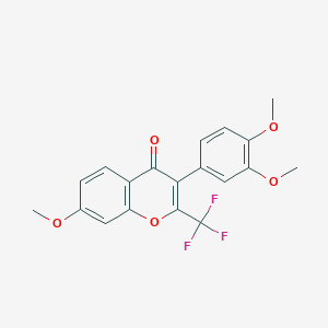 3-(3,4-dimethoxyphenyl)-7-methoxy-2-(trifluoromethyl)-4H-chromen-4-one