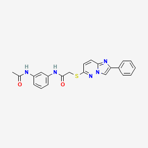 molecular formula C22H19N5O2S B2994128 N-(3-乙酰氨基苯基)-2-((2-苯基咪唑并[1,2-b]哒嗪-6-基)硫代)乙酰胺 CAS No. 896287-78-8