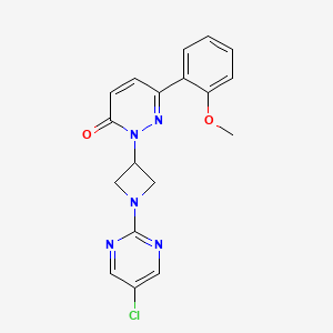 molecular formula C18H16ClN5O2 B2994129 2-[1-(5-Chloropyrimidin-2-yl)azetidin-3-yl]-6-(2-methoxyphenyl)pyridazin-3-one CAS No. 2380171-55-9