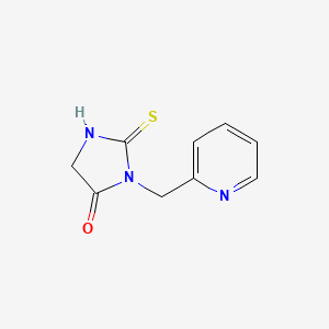 molecular formula C9H9N3OS B2994131 3-(吡啶-2-基甲基)-2-硫代咪唑烷并-4-酮 CAS No. 287198-21-4