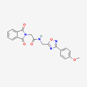 molecular formula C20H16N4O5 B2994134 2-(1,3-dioxoisoindol-2-yl)-N-[[3-(4-methoxyphenyl)-1,2,4-oxadiazol-5-yl]methyl]acetamide CAS No. 931683-30-6